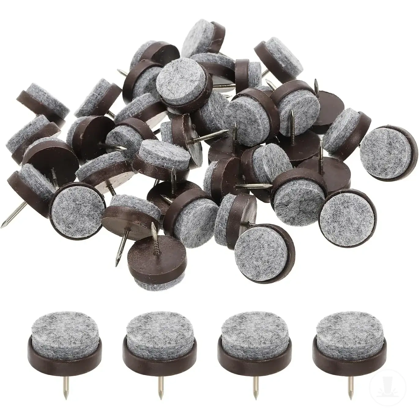 Runde nagelbare Filzpads für Holzstuhl-, Sofa- und Tischbeine.